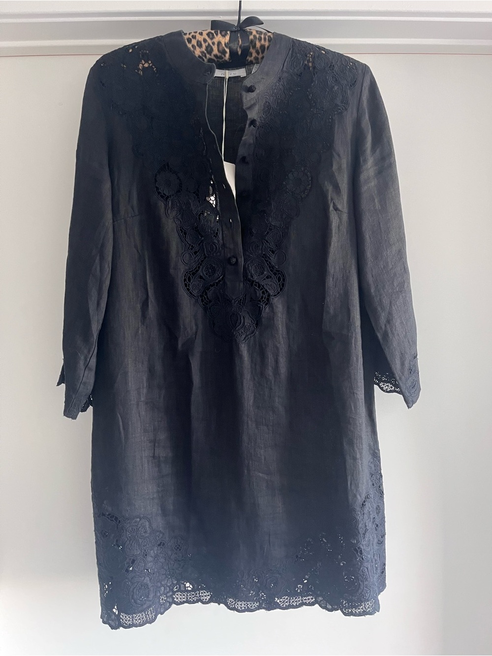 Doen Rochelle Lace Linen Tunic Dress SM